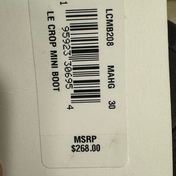 FRAME "Le Crop Mini Boot" mid rise metallic bootcut Jeans in Mohagany NWT - Picture 5 of 6